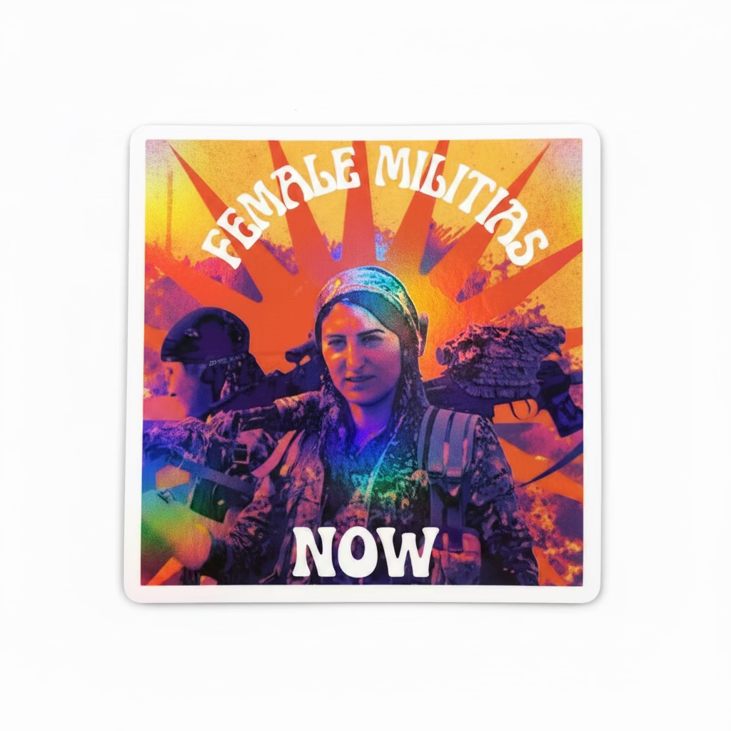 Rojava female militias now sticker