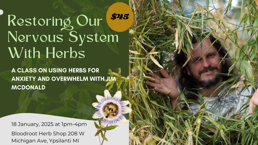 Restoring Our Nervous System With Herbs January 18th 1-4pm