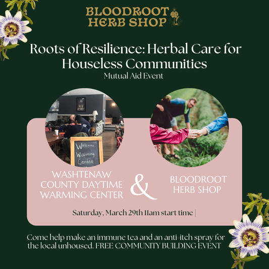Roots of Resilience: Herbal Care for Houseless Communities Mutual Aid Event March 29th