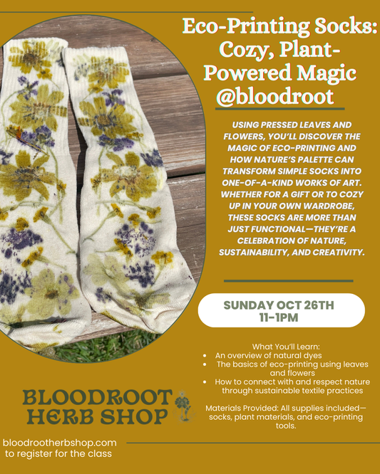 Magic of Plant Dye- sock dye with MIDYER 10/26 11-1pm