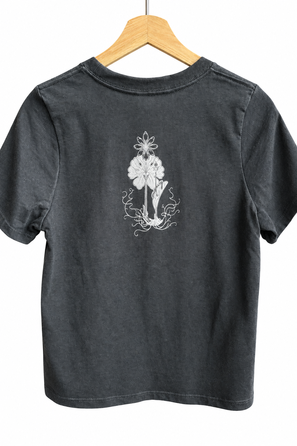 Black bloodroot crop top