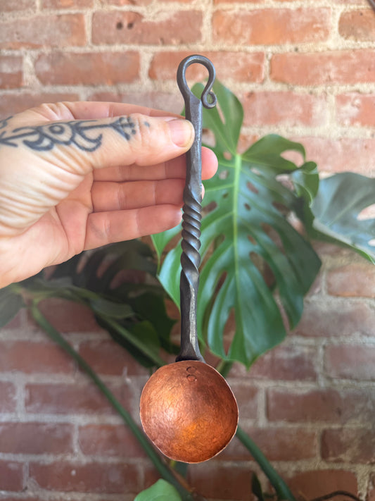 Locally forged coffee/tea scoop