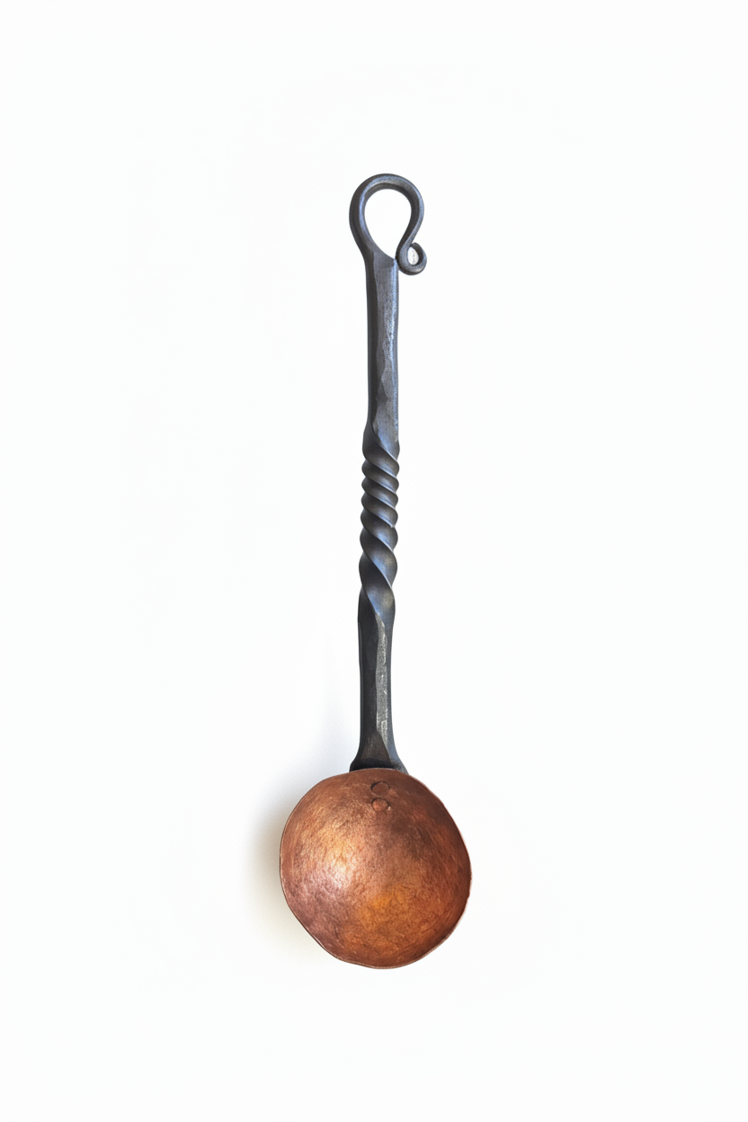 Locally forged coffee/tea scoop