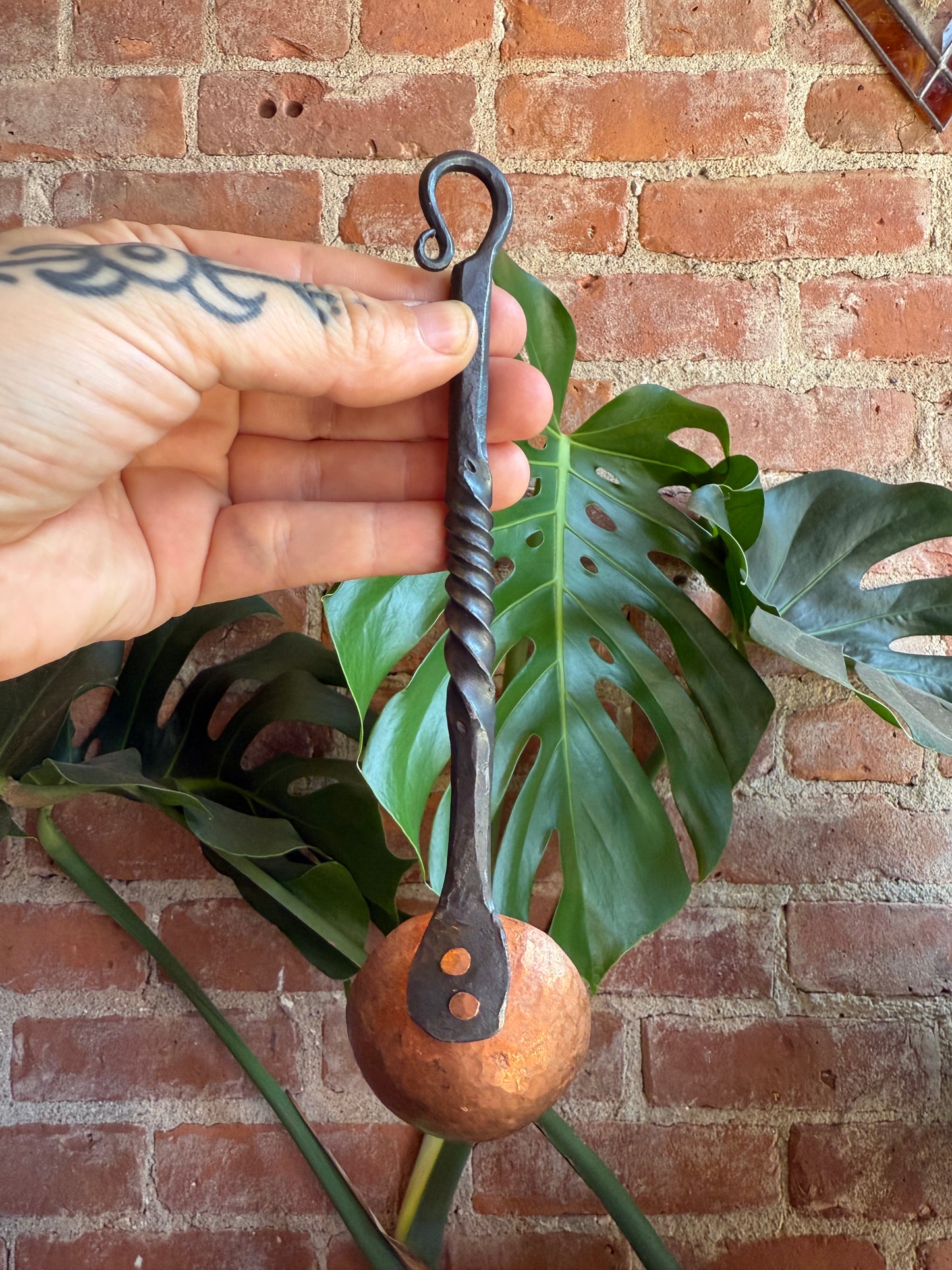 Locally forged coffee/tea scoop