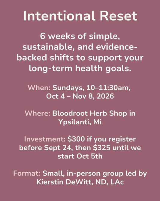 Intentional Reset Series with Dr. Kierstin ND,LAc